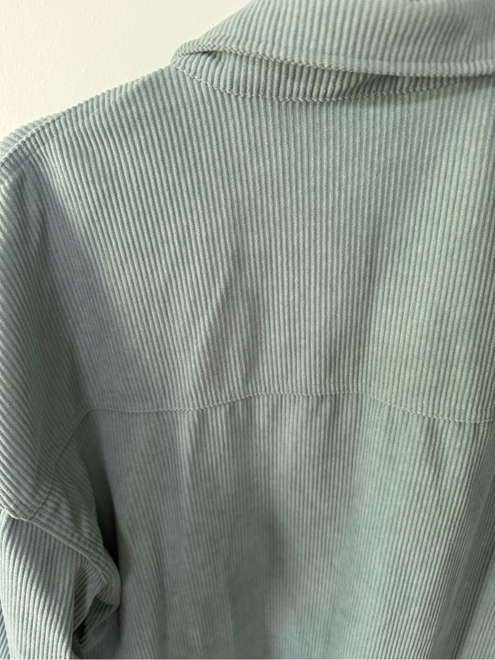 Light Sage Corduroy Button-Up Shirt Size Large - Picture 8 of 10